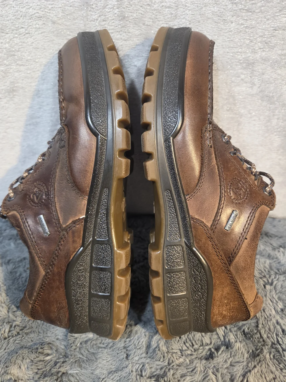 Ecco Men's Brown Leather Boat Shoes with Lug Sole